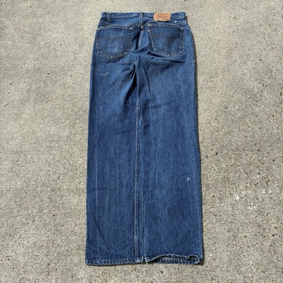 Vintage 80s Levis 501xx Jeans Mens 30x32 Button Fly USA Made Dark Wash Indigo - Picture 3 of 16